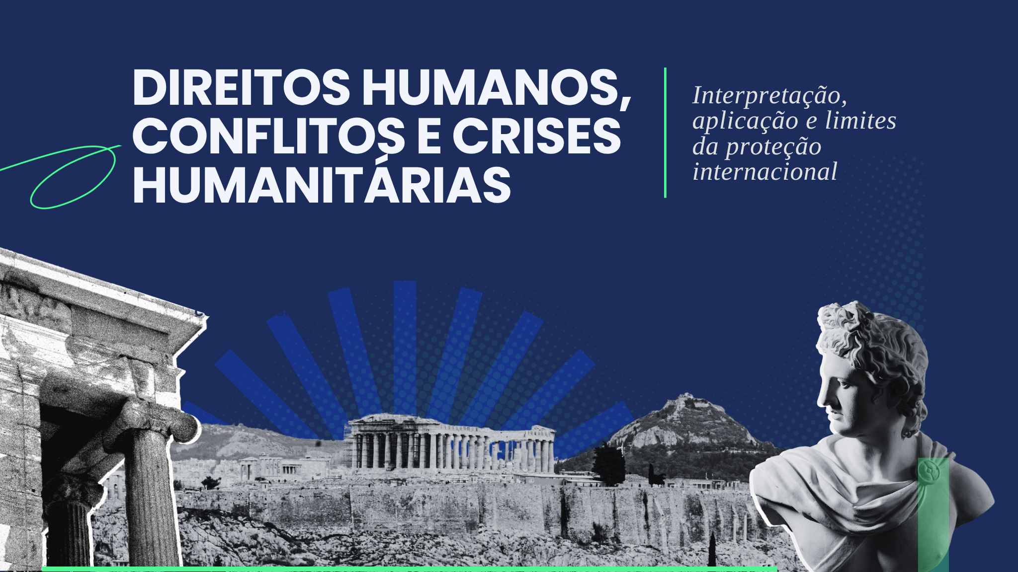 Capa do curso Direitos Humanos, Conflitos e Crises Humanitárias